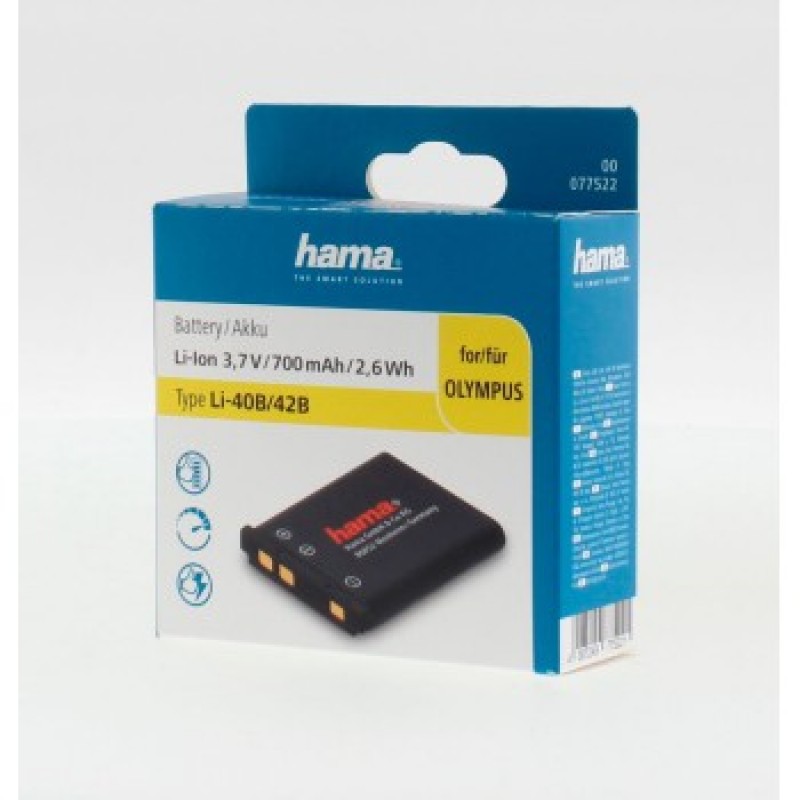 775504 Hama OLYMPUS LI42B Battery 775504 Hama OLYMPUS LI42B Battery