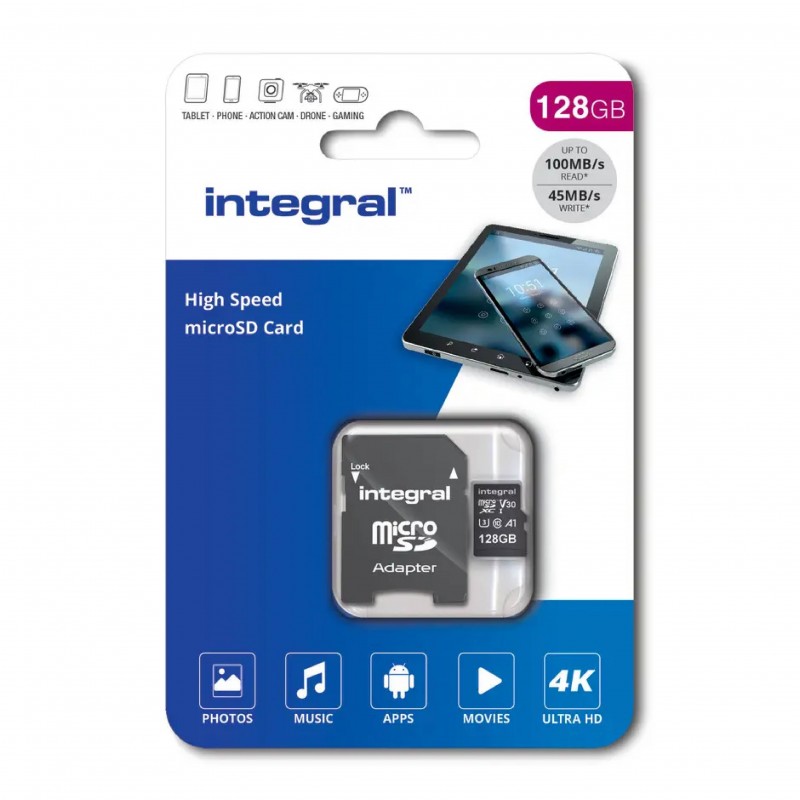 Integral 4K Video V30 Micro SD 128GB Integral 4K Video V30 Micro SD 128GB