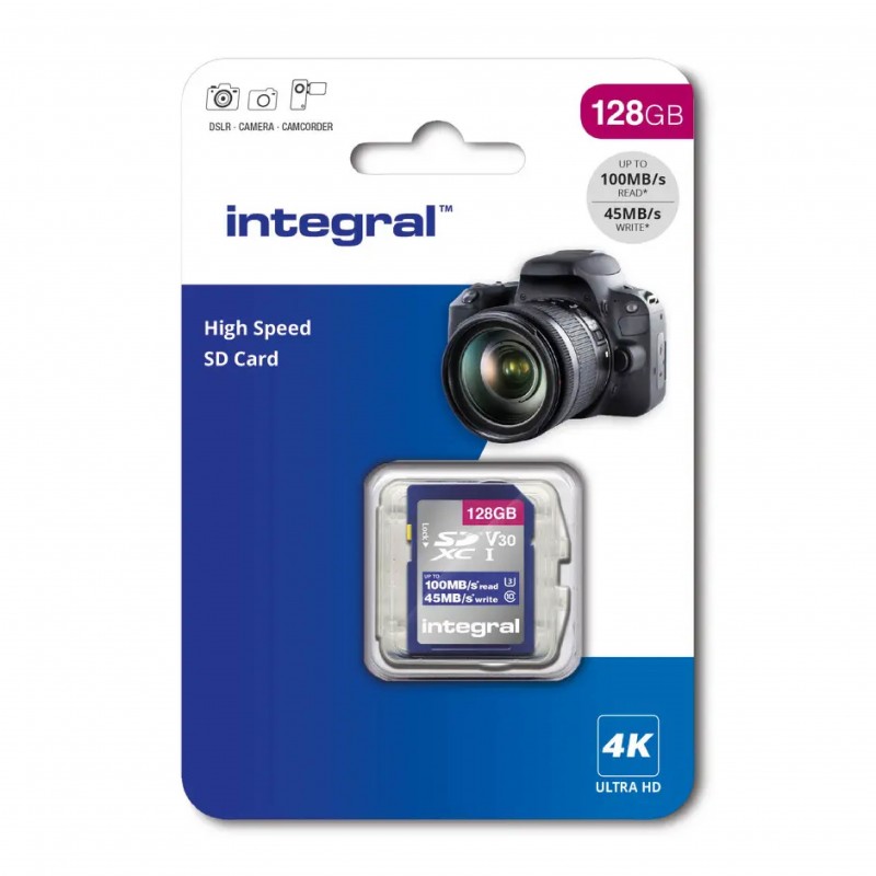 Integral 4K Video V30 SD128 card Integral 4K Video V30 SD128 card