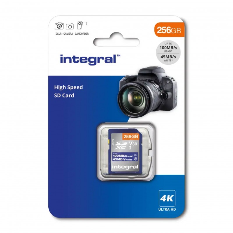 Integral 4K Video V30 SD256 card Integral 4K Video V30 SD256 card
