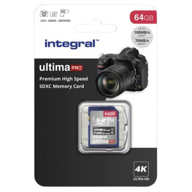 Integral Ult Pro SD 64GB 4K Video V30