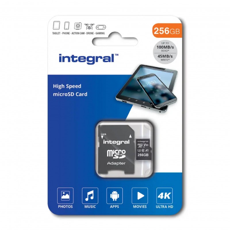 Integral 4K Video V30 Micro SD 256GB Integral 4K Video V30 Micro SD 256GB